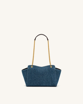 Lucia Sac à bandoulière enveloppe à chaîne - Jean bleu