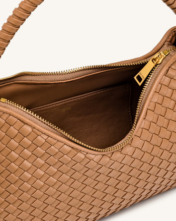 Lorena Sac à bandoulière tissé - Camel
