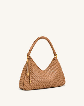 Lorena Sac à bandoulière tissé - Camel