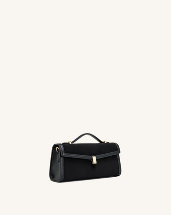 Delphine Sac à main en suédine - Noir