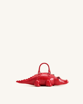 Jayden Sac à main fantaisie crocodile - Rouge