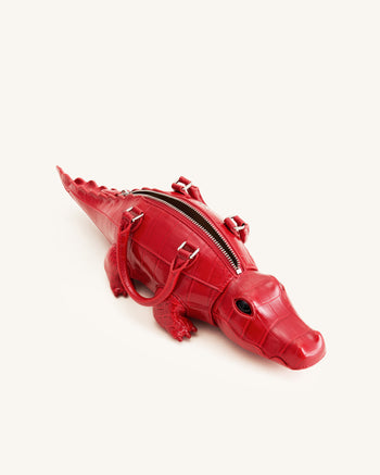 Jayden Sac à main fantaisie crocodile - Rouge