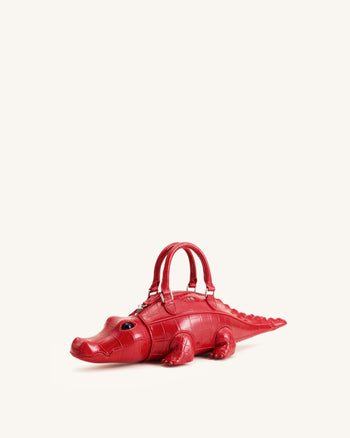 Jayden Sac à main fantaisie crocodile - Rouge
