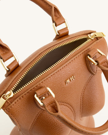 Tara Sac à main sculpté - Marron