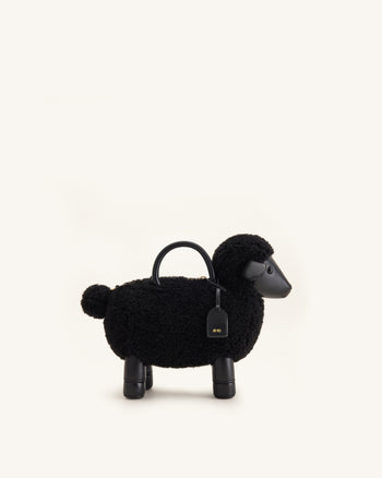 Luna Sac à poignée supérieure en mouton - Noir