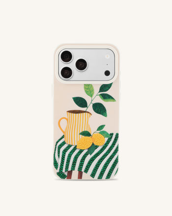 Coque de téléphone art pichet de citron - Vert