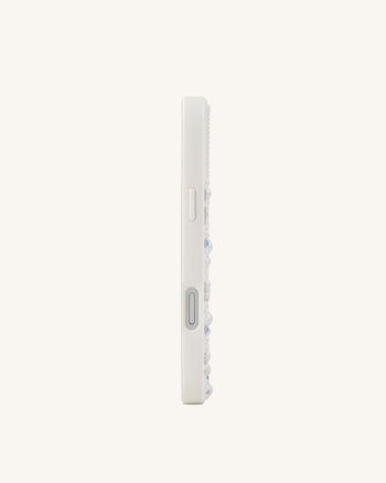 Coque de téléphone à motif crabe et fausses perles - Blanc