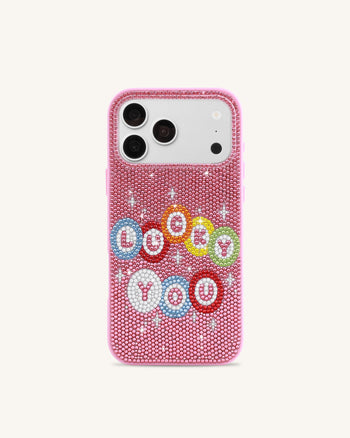 Lucky Coque de téléphone cristal artificiel You - Rose