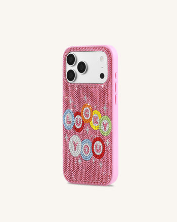 Lucky Coque de téléphone cristal artificiel You - Rose