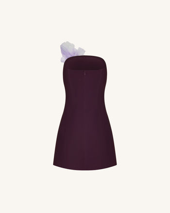 Robe mini à imprimé floral - Violet