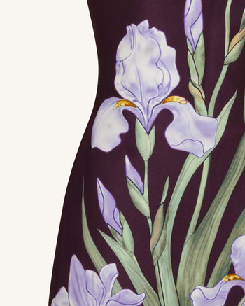 Robe mini à imprimé floral - Violet