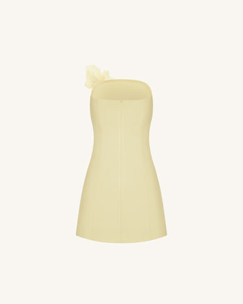 Robe mini à imprimé floral - Jaune