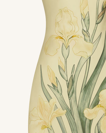 Robe mini à imprimé floral - Jaune