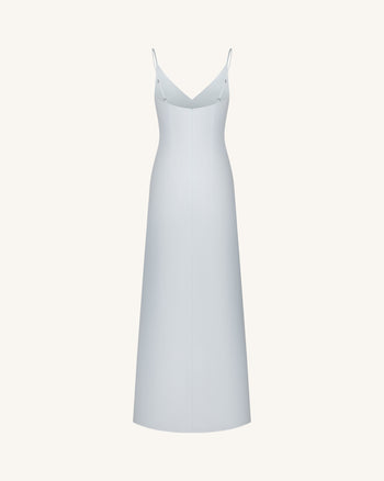 Iris Robe nuisette en satin à motifs - Bleu clair