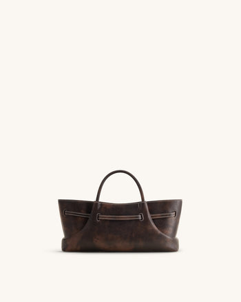 Maeve Sac fourre-tout avec breloque en métal teckel - Café foncé