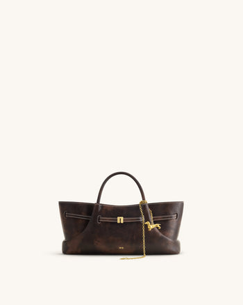 Maeve Sac fourre-tout avec breloque en métal teckel - Café foncé