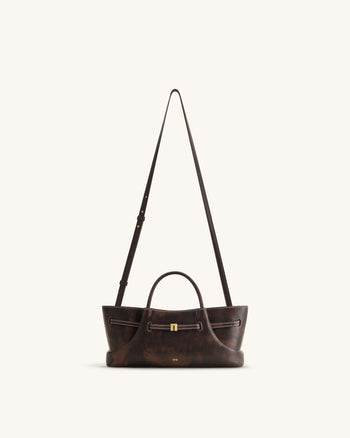 Maeve Sac fourre-tout avec breloque en métal teckel - Café foncé