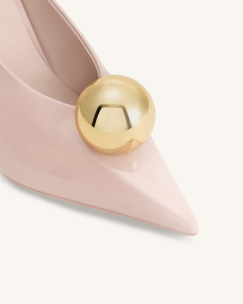 Mules à talon Sofia - Rose poudré