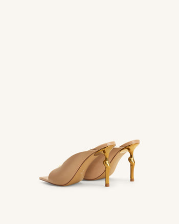 Noemi Mules à talons à bout pointu - Kaki