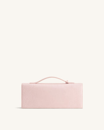 Celeste Sac à main enveloppe - Rose effet croco