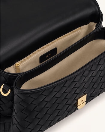 Celeste Sac pochette tissé - Noir