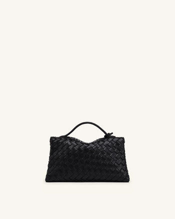 Celeste Sac pochette tissé - Noir