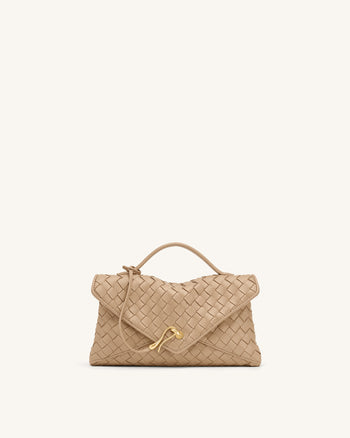 Celeste Sac enveloppe tissé - Kaki