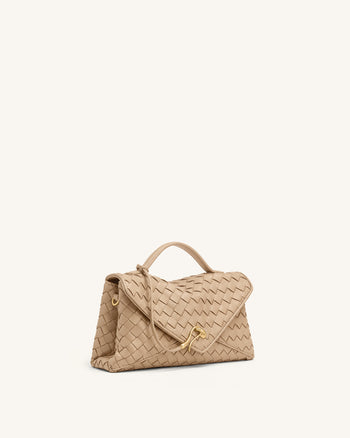 Celeste Sac enveloppe tissé - Kaki