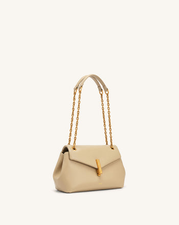 Valerie Sac porté épaule à rabat et chaîne - Kaki