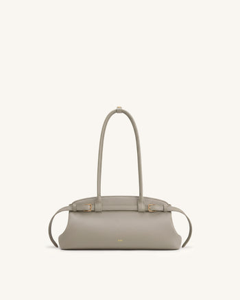 Sac bandoulière est-ouest avec détail de ceinture grainé Arden - Taupe