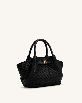 Hana Mini sac cabas tressé - Noir