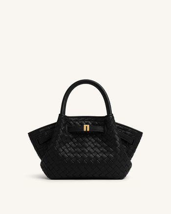 Hana Mini sac cabas tressé - Noir