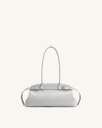Arden Sac à bandoulière est-ouest avec détail ceinture - Gris clair