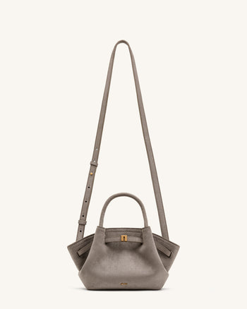 Mini sac cabas en similicuir Hana - Gris