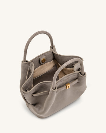 Mini sac cabas en similicuir Hana - Gris