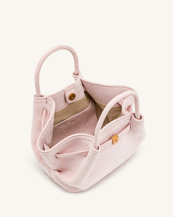 Mini sac cabas en similicuir Hana - Rose