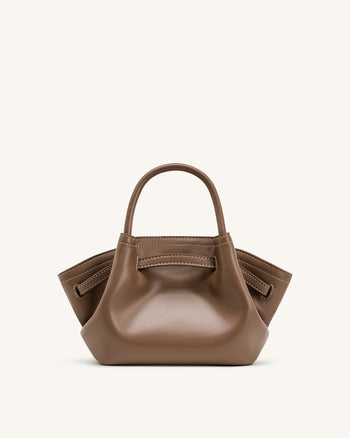 Mini sac cabas Hana - Brun grisâtre