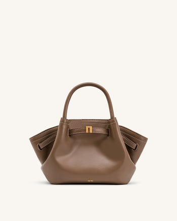 Mini sac cabas Hana - Brun grisâtre