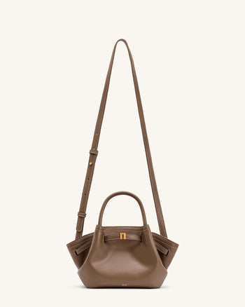 Mini sac cabas Hana - Brun grisâtre