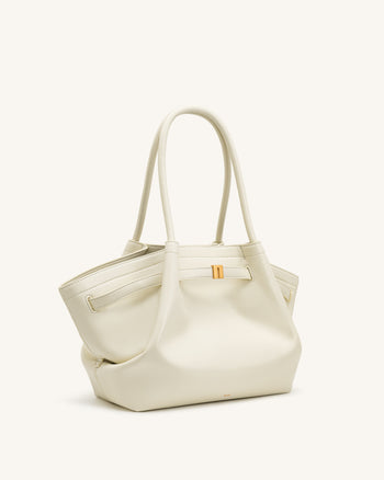 Sac cabas moyen Hana - Blanc cassé