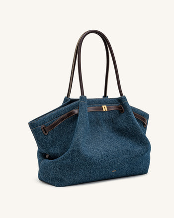 Hana Grand sac cabas - Jean bleu foncé