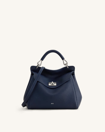 Lucia Sac à main classique à poignée supérieure - Bleu marine