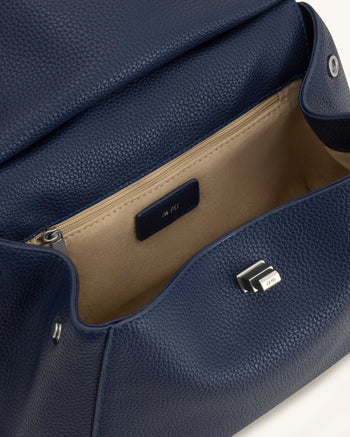 Lucia Sac à main classique à poignée supérieure - Bleu marine