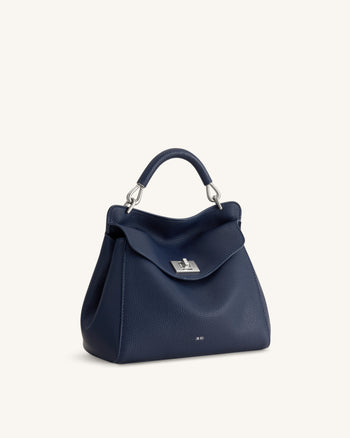 Lucia Sac à main classique à poignée supérieure - Bleu marine