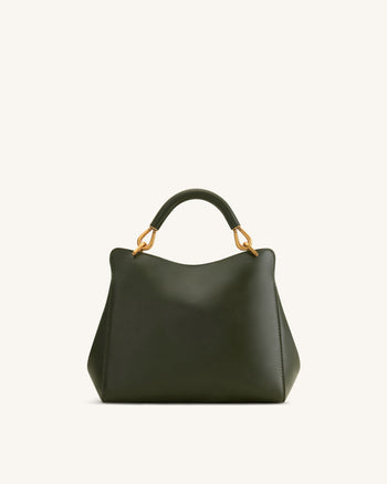 Lucia Sac à main classique à poignée supérieure - Vert olive foncé