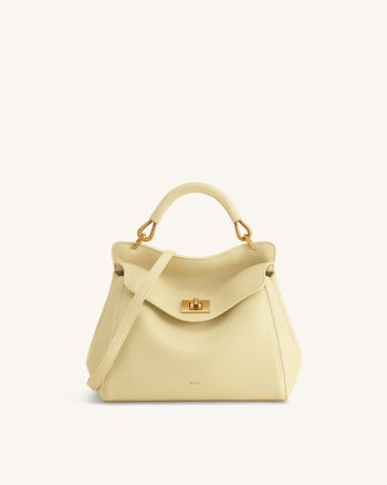 Lucia Sac à main classique à poignée supérieure - Jaune clair
