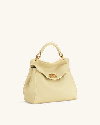 Lucia Sac à main classique à poignée supérieure - Jaune clair