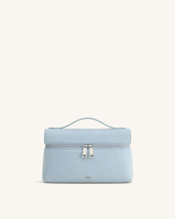Thea Sac à poignée supérieure en faux daim - Bleu clair
