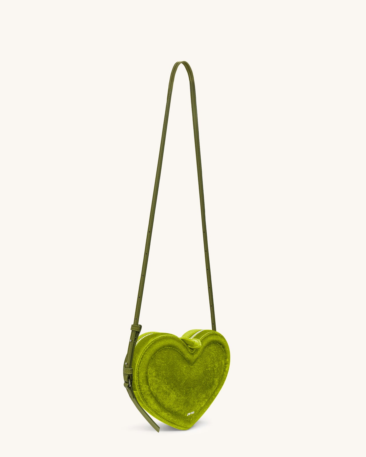 Sac Arlene en forme de cœur en velours – Vert
