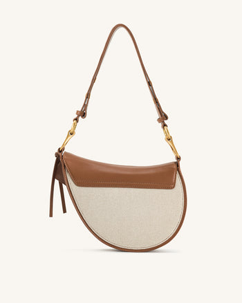 Sac bandoulière Ashlie - Toile marron